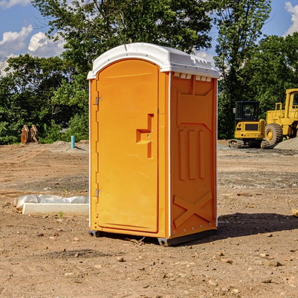 how often are the portable toilets cleaned and serviced during a rental period in Sandyville